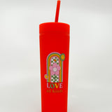 Vaso con sorbito Love