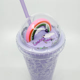 Vaso infantil con sorbito frosty Rainbow