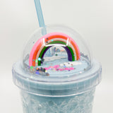 Vaso infantil con sorbito frosty Rainbow
