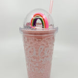 Vaso infantil con sorbito frosty Rainbow