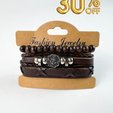 Pulsera cuero Pack x 3 Luca