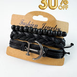 Pulsera cuero Pack x 3 Matteo