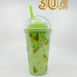 Vaso infantil con sorbito frosty Piñas