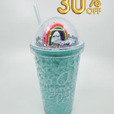 Vaso infantil con sorbito frosty Rainbow