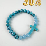 Pulsera Cruz Turquesa