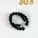 Pulsera doble Perla Negra