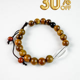 Pulsera de madera natural Reiki
